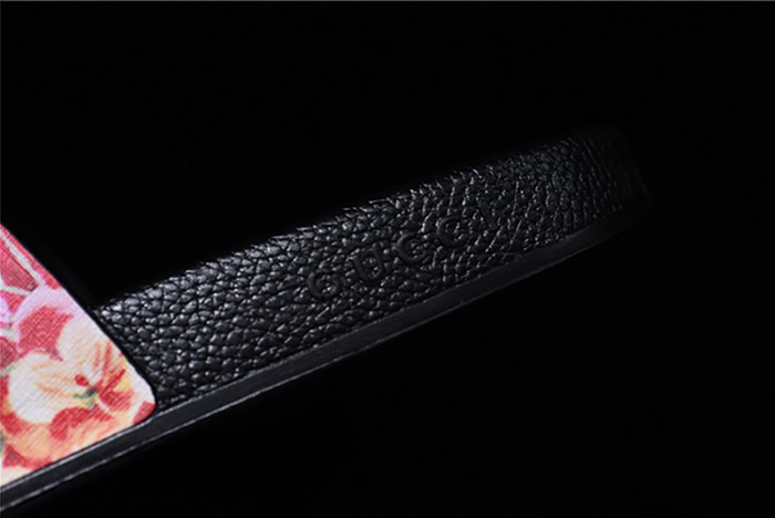 G*u*i leather slide sandal with flower  0400088498707