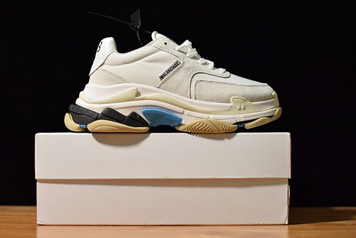Balenciaga Triple S White Suede 500597 W0971 9000