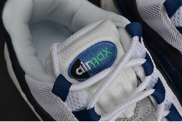 Nike mens AIR MAX 95 OG "SLATE" white/ blue 554970-131