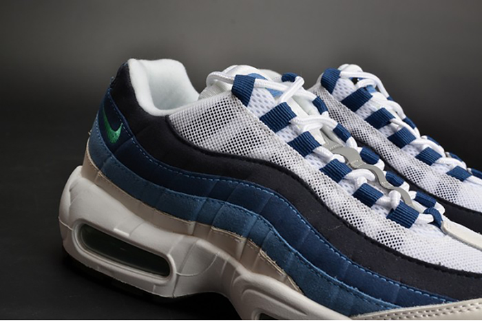 Nike mens AIR MAX 95 OG "SLATE" white/ blue 554970-131