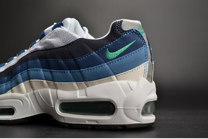 Nike mens AIR MAX 95 OG "SLATE" white/ blue 554970-131