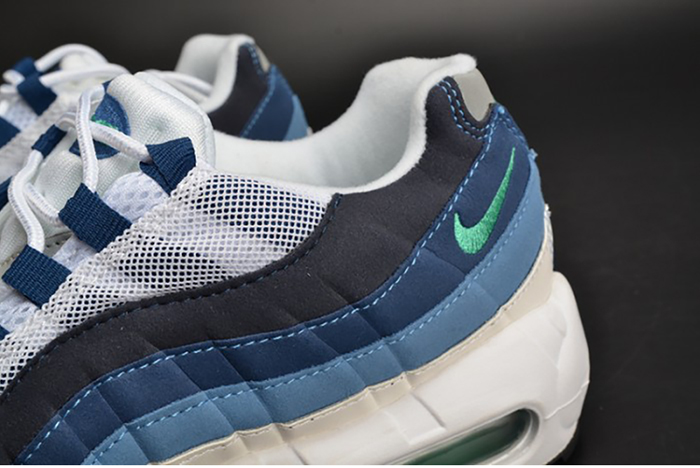 Nike mens AIR MAX 95 OG "SLATE" white/ blue 554970-131