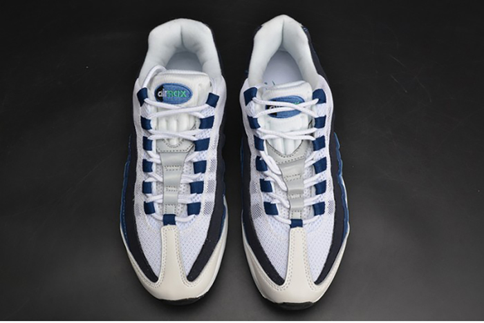 Nike mens AIR MAX 95 OG "SLATE" white/ blue 554970-131