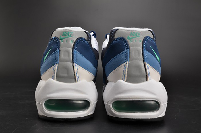Nike mens AIR MAX 95 OG "SLATE" white/ blue 554970-131