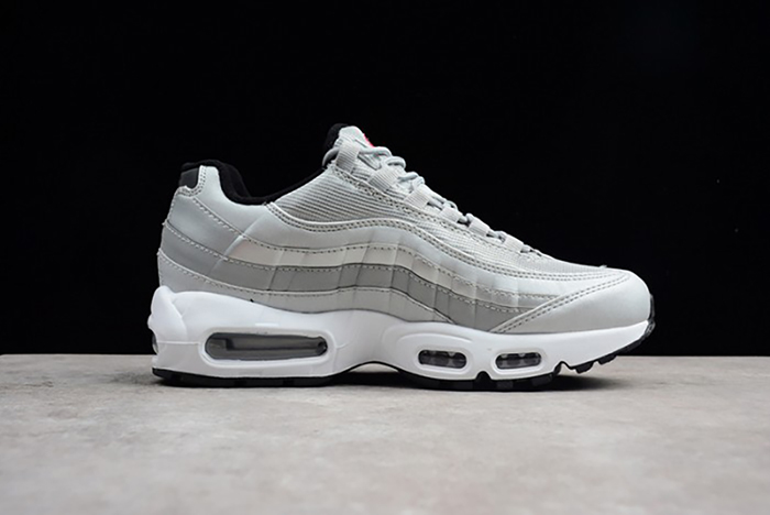 Nike AIR MAX 95 "SILVER BULLET" Metallic Silver/Varsity Red-White-Black 918359-001