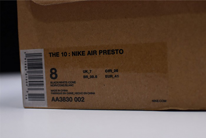 OFF-WHITE x Nike Air Presto Black AA3830-002