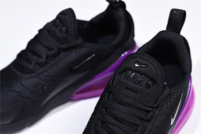 Nike womens  Air Max 270 black purple AH6789 016