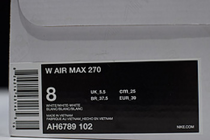 Nike womens Air Max 270 Triple White AH6789 102