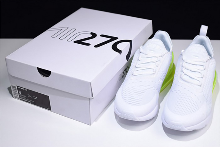 NIKE mens AIR MAX 270 "WHITE VOLT" AH8050-104