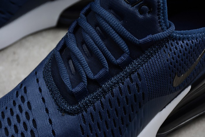 NIKE mens Air Max 270 "Midnight Navy" Black/ White AH8050-400