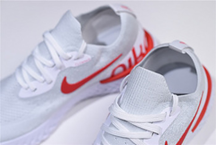 nike epic react flyknit white red AQ0067 800