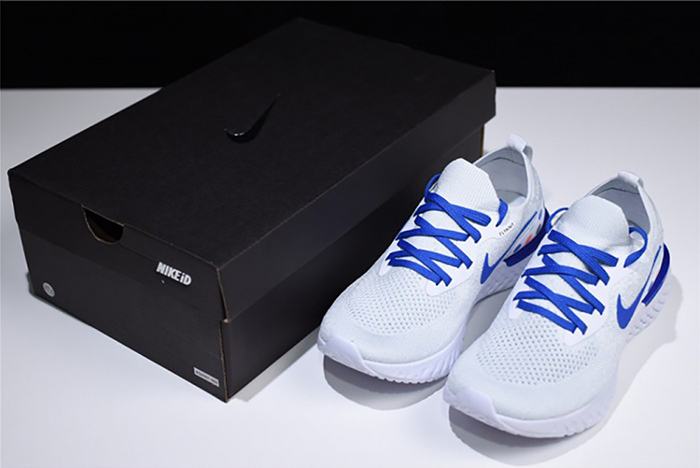 Nike Epic React Flyknit white blue AQ0067-993