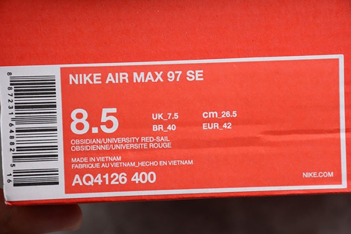 Nike mens Air Max 97 SE "Pull Tab" AQ4126-400