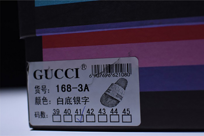 G*u*i leather slide sandal black with gg logo mens